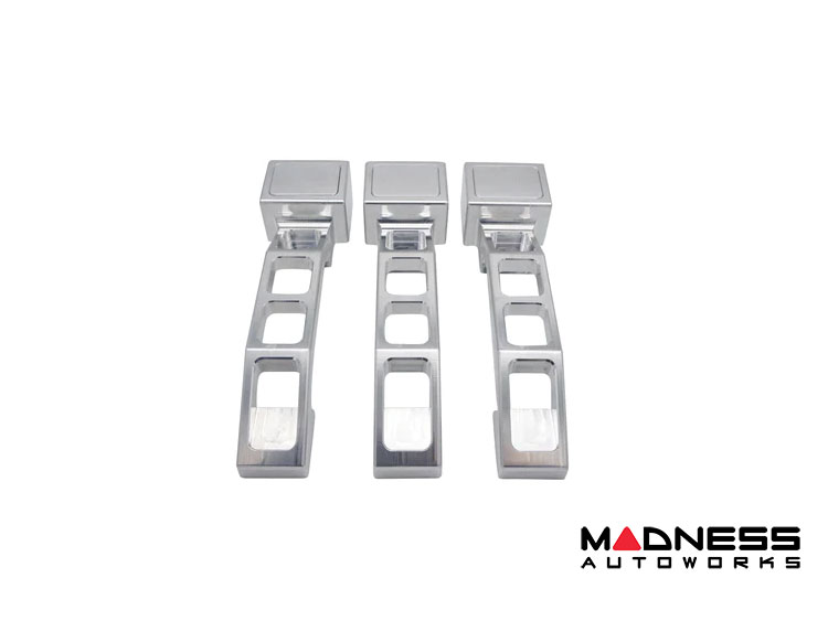 Jeep Wrangler JK Billet Door Handles - Aluminum - Raw - 2 Door